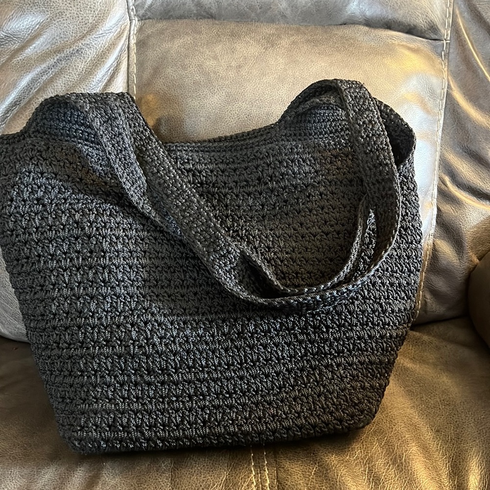 The Sak Black Crochet Bag